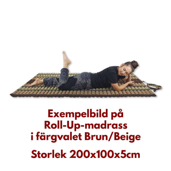 Roll-up lattiapatja 180x75 cm musta-punainen