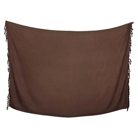 Ruskea sarong auringonottoon, uintiin ja siistiksi rantavaatteeksi, koko 180x115cm