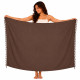 Ruskea sarong auringonottoon, uintiin ja siistiksi rantavaatteeksi, koko 180x115cm