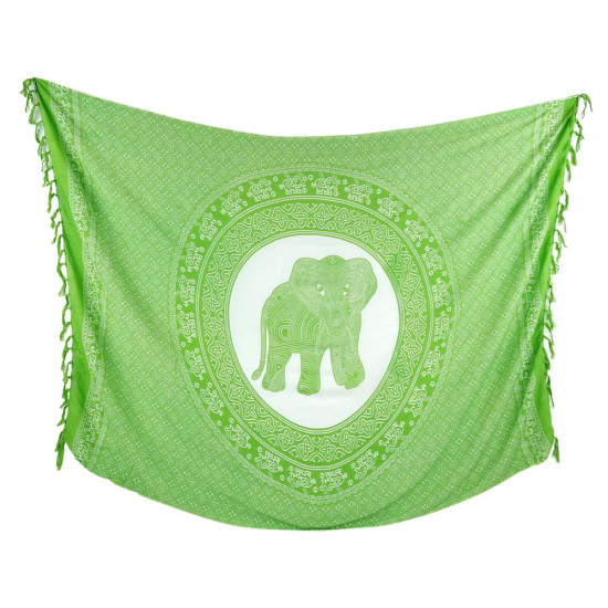 Sarong, jossa on suuri norsu, vihreä väri