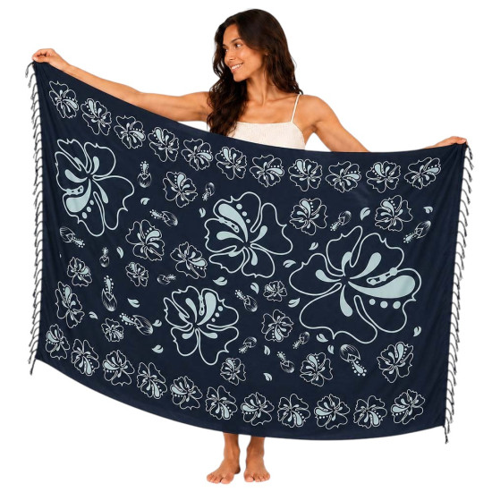 Punainen sarong aurinkoon, uimiseen ja kevyeksi rantavaatteeksi koossa 180x115 cm