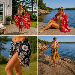 Sarong - Kilpikonna - Valkoinen/musta