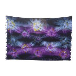 Sarong kangas raidat & pisteitä violetti & musta