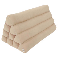 Beige yksivärinen pyramidityyny